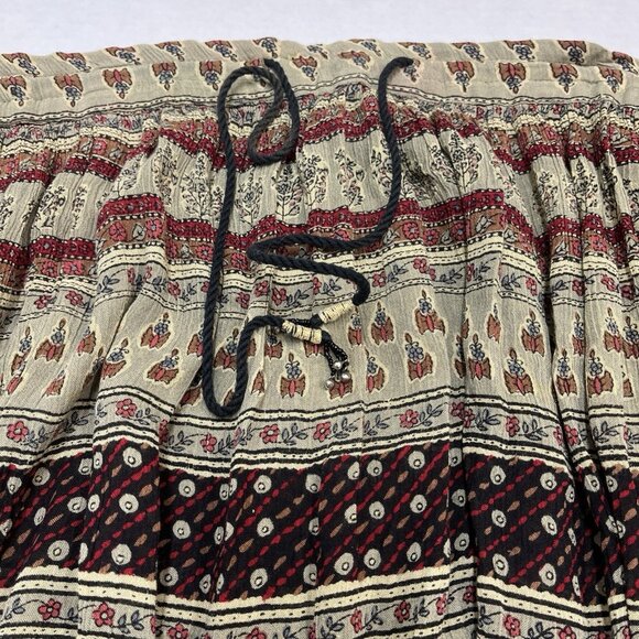 Vintage Sag Harbor Skirt Womens L Tiered Broomstick Peasant Floral Boho Hippie‎ - Picture 5 of 8